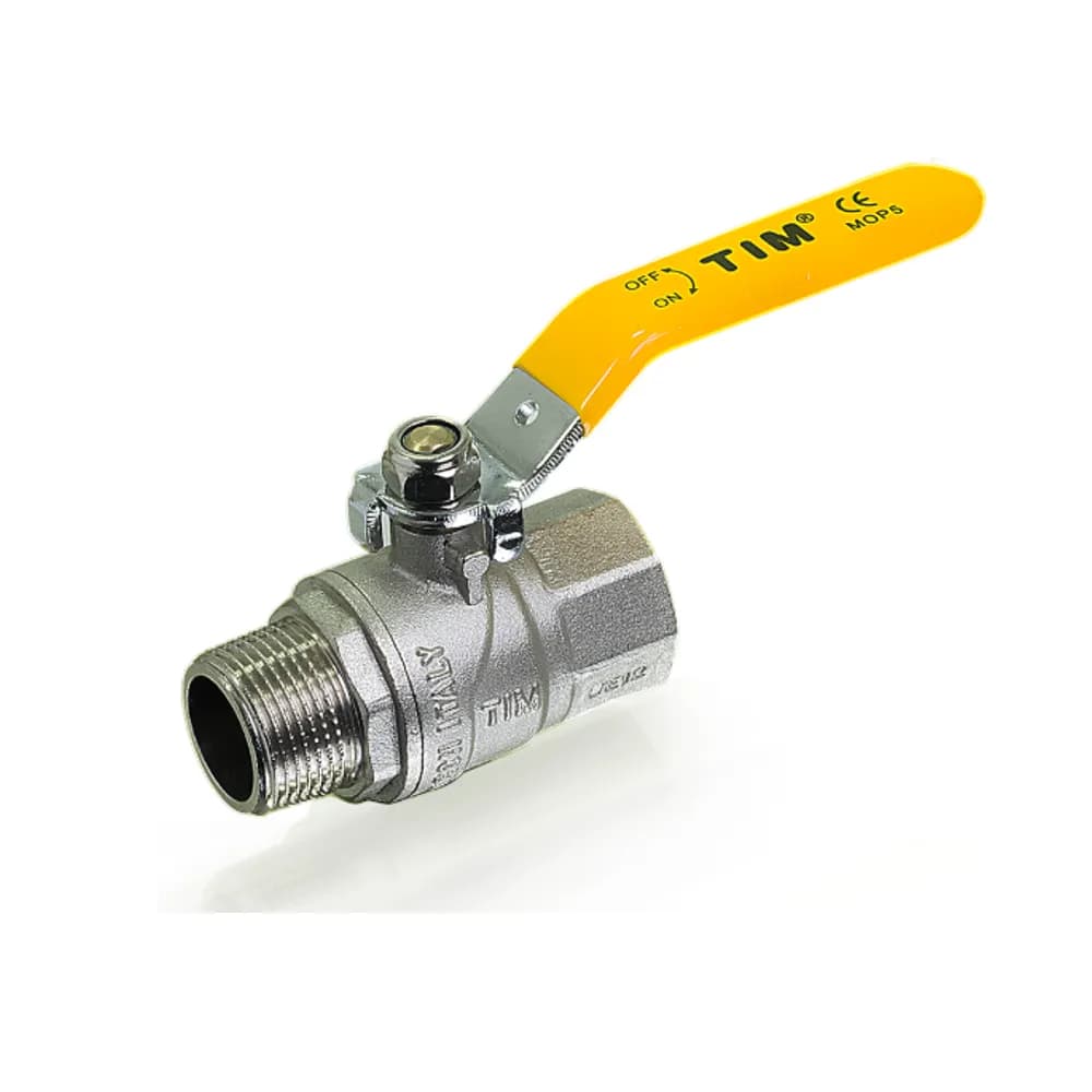 Краны Газ TIM 1/2г.ш. руч. НИКЕЛЬ 60/15